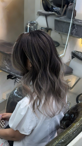 Balayage phủ bạc 